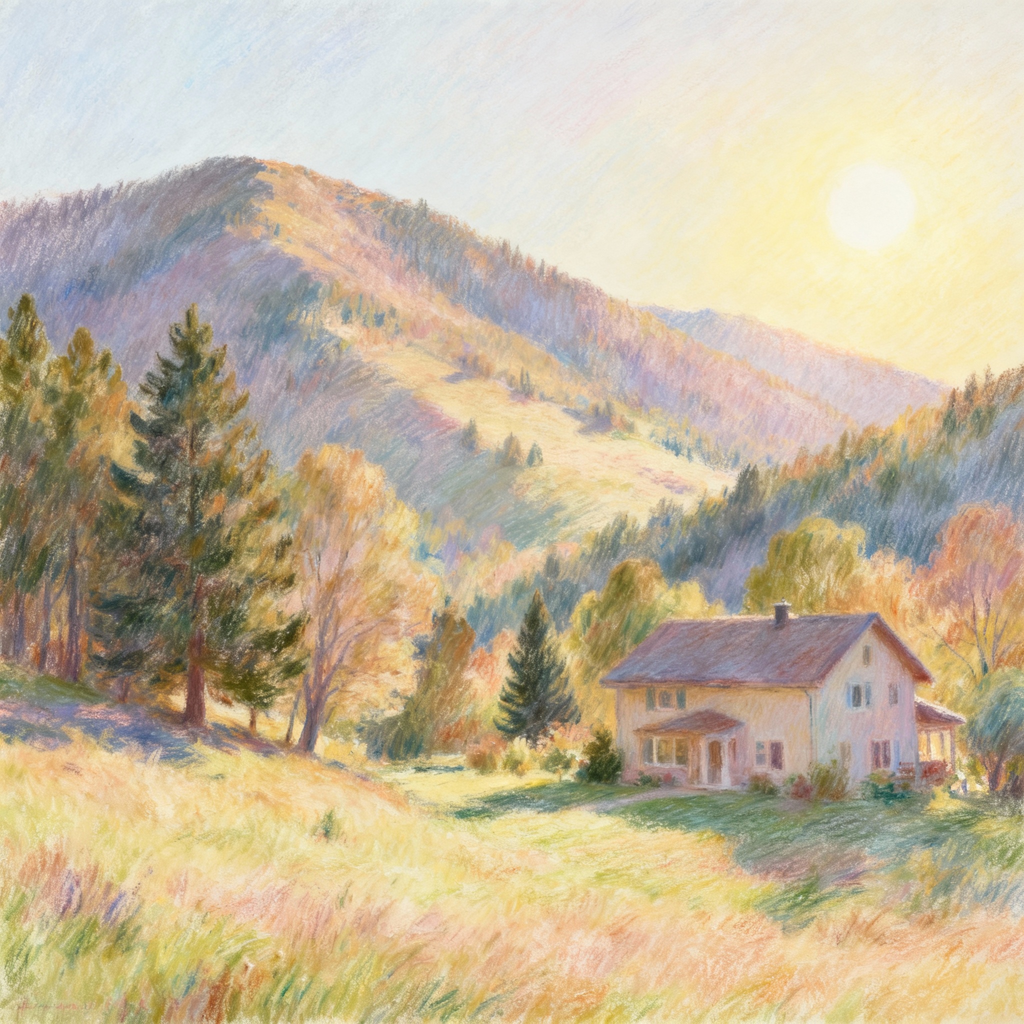 Beautiful Alaskan morning landscape