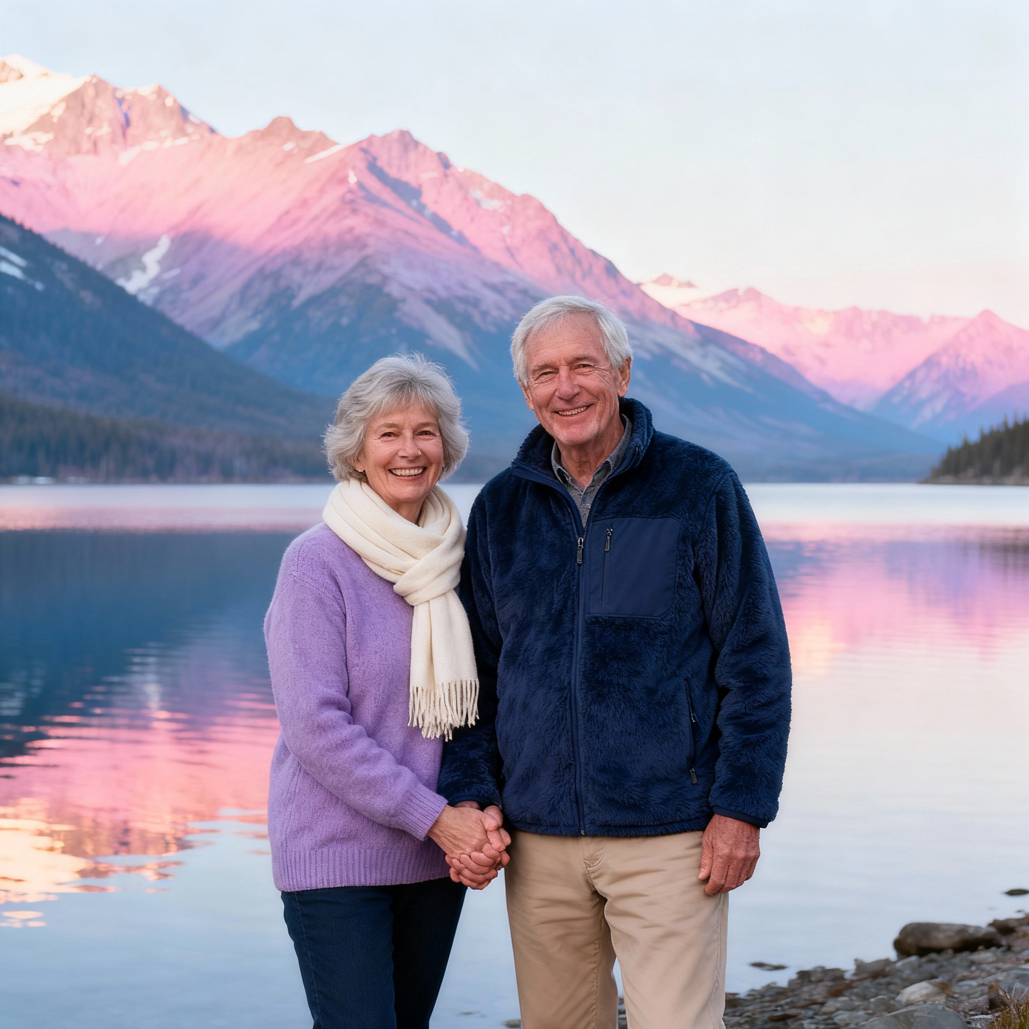 Senior community enjoying Alaska nature