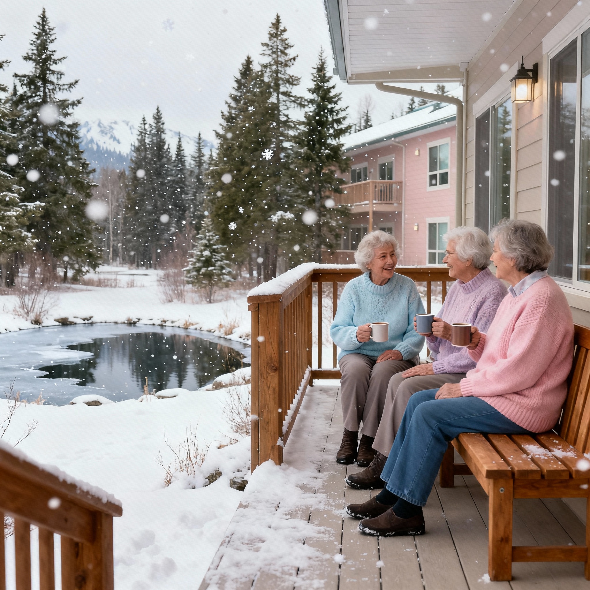 Healthcare professional assisting senior